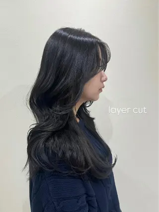 ロング カラー ヘアアレンジ レイヤーカット🤍 RINAのヘアスタイル