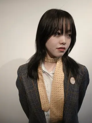 ミディアム カラー maki @pullnocのヘアスタイル