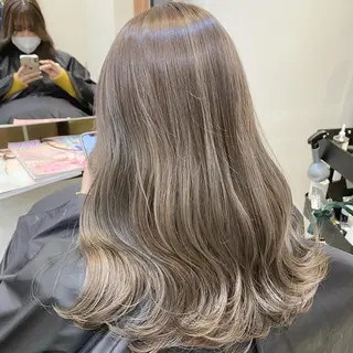 カラー ヘアアレンジ 韓国風×透明感カラー 髪質改善オタベシンヤのヘアスタイル