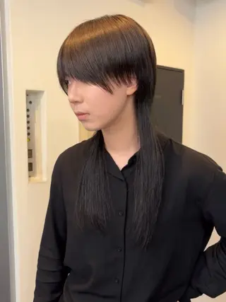 ミディアム カラー なんば🍓 似合わせカラー🐬のヘアスタイル