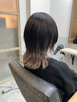 ミディアム EMANON新宿南口所属・☁️ケアブリーチ￤ ウルフ￤Shioriのヘアスタイル