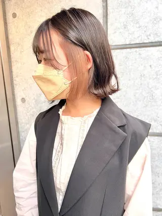 ショート カラー 癖毛救済✂️ボブ /髪質改善ストレートのヘアスタイル