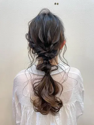 ヘアアレンジ レイヤーカット/透明 感カラー🐬永井瑠栞のヘアスタイル