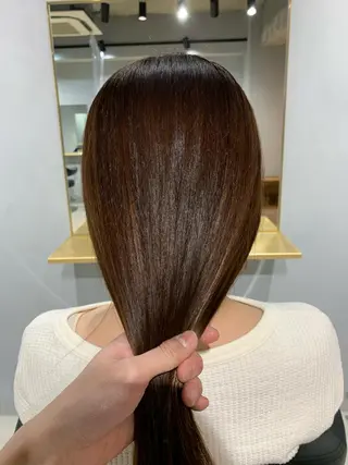 ロング カラー ボブパーマコテ巻き風 パーマNo1深江秀平のヘアスタイル