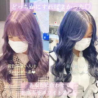 セミロング 🤍ムラ修正ブリーチ 🤍原宿/YUUのヘアスタイル
