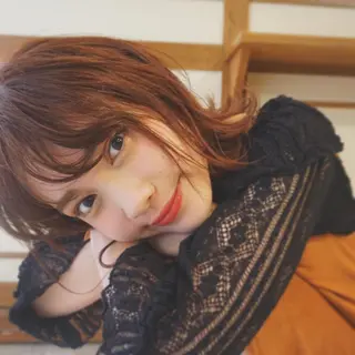 ミディアム カラー パーマ 美艶ボブ 石井一成のヘアスタイル