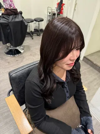 ミディアム カラー 艶髪レイヤー上田 紗也🇰🇷💗のヘアスタイル