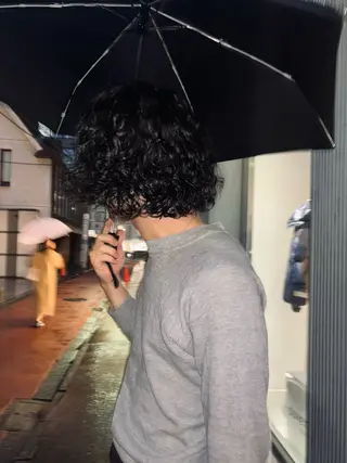 ショート パーマ メンズ 🌀パーマ　レイヤー ボブ/marinoのヘアスタイル