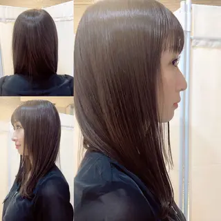 セミロング 牧野 由香のヘアスタイル