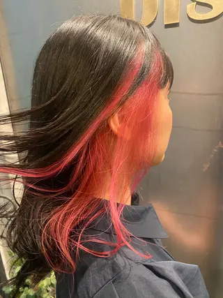 セミロング カラー ヘアアレンジ 烏山 達也のヘアスタイル
