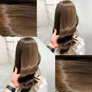 セミロング カラー 韓国風ベージュ🤎 赤みなし🌿横浜🤎のヘアスタイル