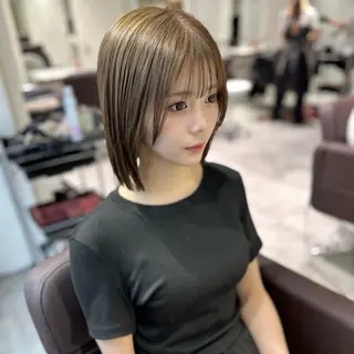 ロング カラー パーマ ヘアアレンジ 髪質改善/レイヤー 縮毛矯正/ケラチン耀のヘアスタイル