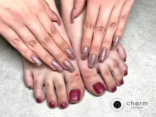 ネイル ネイルルーム チャームのネイルデザイン