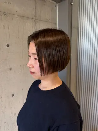 ミディアム カラー ヘアアレンジ ボブ×艶カラー 特化・リクト💥のヘアスタイル
