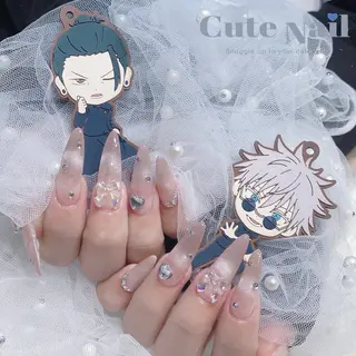 ネイル ️🫧もこ 艶感ネイル🫧のネイルデザイン