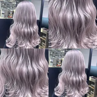 セミロング カラー ヘアアレンジ 🧸ブリーチ特化/前 髪/しょうじりか🎀のヘアスタイル