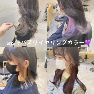 セミロング カラー あざと可愛い❤️ 髪質整形💊 輝のヘアスタイル