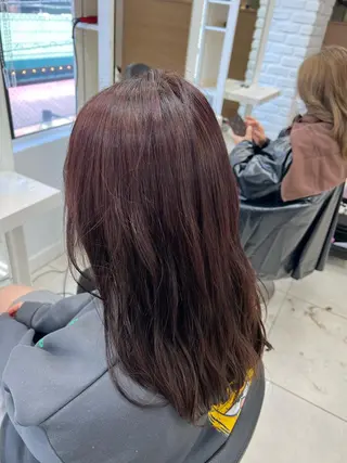 セミロング カラー 【暖色カラー特化】 中山由梨のヘアスタイル