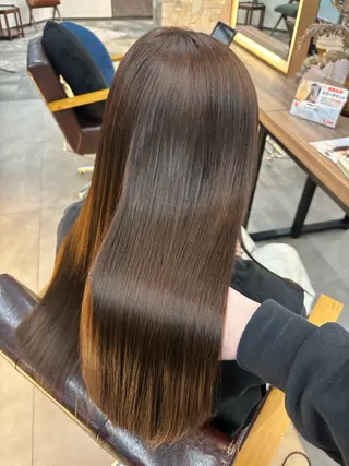 ロング カラー レイヤー✂︎ぷつボブ 艶カラー🤍noaのヘアスタイル