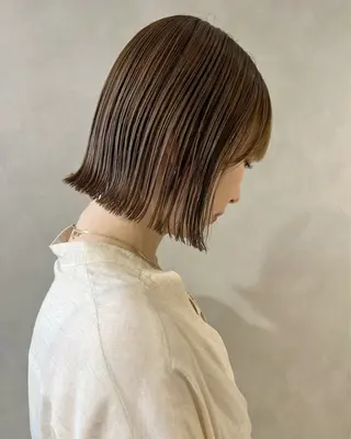 ショート カラー 🌼タッセルボブ/シ ョートmoeka🌼のヘアスタイル