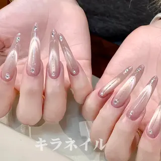 ネイル 🎀kira 長さだし💗モチ最高のネイルデザイン
