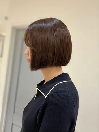 ショート 堤　葵生/透明感カラ ー/髪質改善縮毛矯正のヘアスタイル