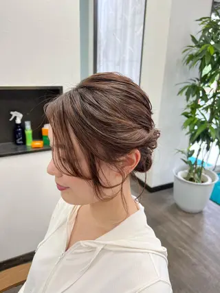 ミディアム ヘアアレンジ 田中 真理のヘアスタイル