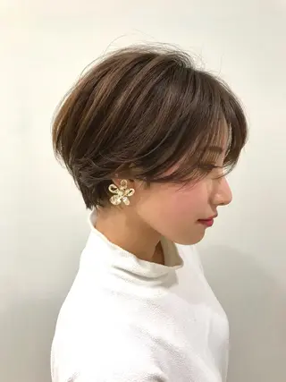 ショート クロスパーマ松永裕久 似合わせカットのヘアスタイル