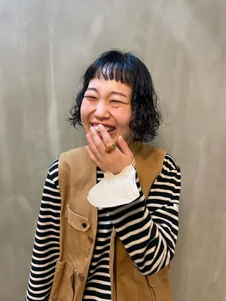 ミディアム カラー パーマ ヘアアレンジ メンズ キッズ ネイル マツエク・マツパ アイブロウ tatsumi/ボブ ウルフ/レイヤーのヘアスタイル