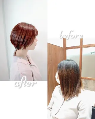 ショート カラー 🐱higajo🐱 比嘉門(ヒガジョウ)のヘアスタイル
