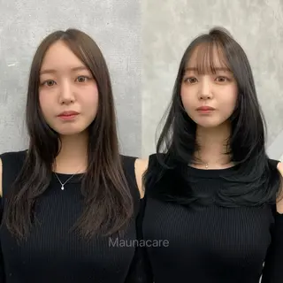 ロング カラー レイヤー/艶カラー /韓国ヘア/高松のヘアスタイル