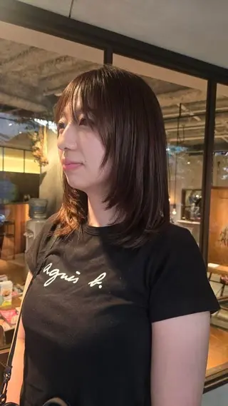 ミディアム カラー 韓国好き🇰🇷 美容師MIKUのヘアスタイル