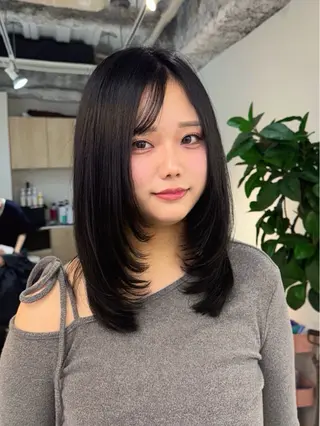 ミディアム チヒョ🦋 韓国hair🇰🇷のヘアスタイル