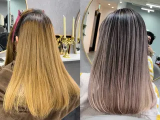 セミロング senjyu GINZA所属・バレイヤージュ/ハイ ライト/庄司鉄平のヘアスタイル