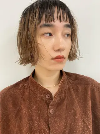 ショート カラー ヘアアレンジ ニュアンスヘア🌔 nanakoのヘアスタイル