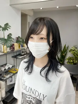ミディアム カラー ウルフ🤍渋谷 🤍Mizukiのヘアスタイル
