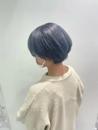 ショート カラー ヘアアレンジ 縮毛矯正/髪質改善/ ブリーチ毛/木元渓太のヘアスタイル