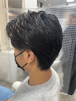 ショート パーマ メンズ 市川 博紀 店長のヘアスタイル