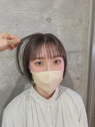 ショート カラー ボブパーマコテ巻き風 パーマNo1深江秀平のヘアスタイル