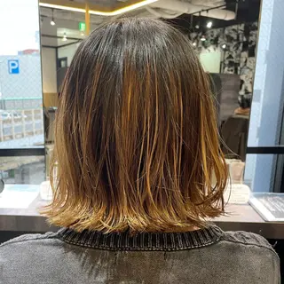 ミディアム ショート/脱白髪染め ☆宇﨑悠実のヘアスタイル