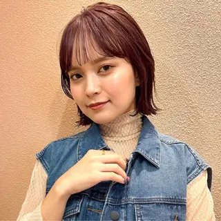 セミロング カラー 🐢ダブルカラー🐢 透明感/このかのヘアスタイル