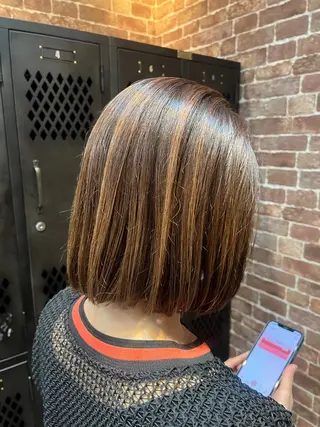 ミディアム カラー メンズ 久木原 ゆりのヘアスタイル