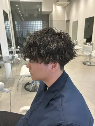 パーマ メンズ 無料ショートモデル 募集中❗️秋山ひらいのヘアスタイル