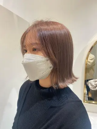 ショート カラー ヘアアレンジ アイブロウ 🌿レイヤー/ブリー チ/🌿‬JINのヘアスタイル