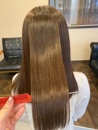 ロング 縮毛矯正/ヘッドスパ 牧野のヘアスタイル