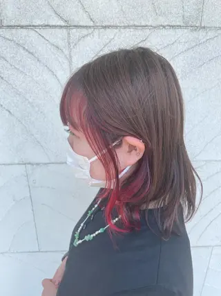 ミディアム 西能 心音のヘアスタイル