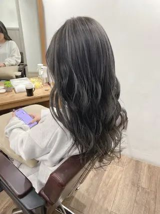 ロング カラー ハイライト⭐️上野 高広のヘアスタイル