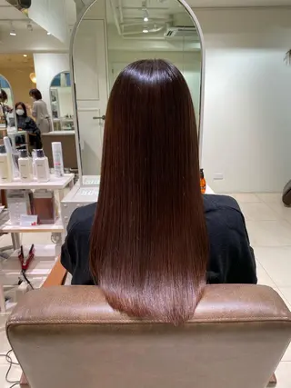 ロング カラー 艶カラー🩵中久保 舞優🩵のヘアスタイル