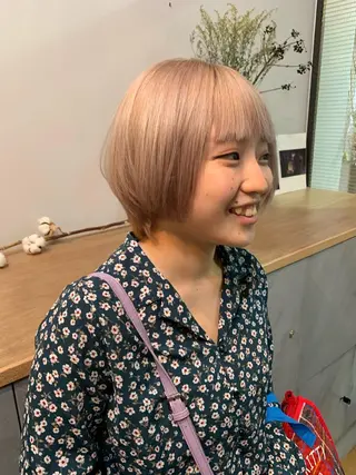 ショート カラー 怪我のため6月末 復帰予定田中瑞希🍃のヘアスタイル