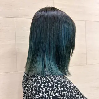 ミディアム カラー ハイトーン/レイヤー 似合わせ・ユキノのヘアスタイル